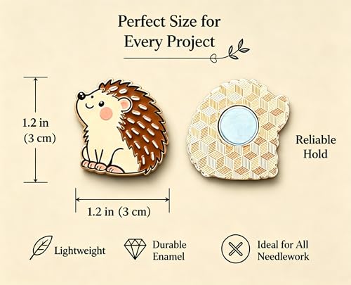 HENYANMHXH Needle Minder Magnet, Cute Magnetic Needle Holder, Hedgehog - color: Hedgehog