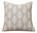 Floral Sprig Embroidered 18x18 Throw Pillow Cover, Natural - color: Natural-chandni, size: 18" x 18" (Pack of 1)
