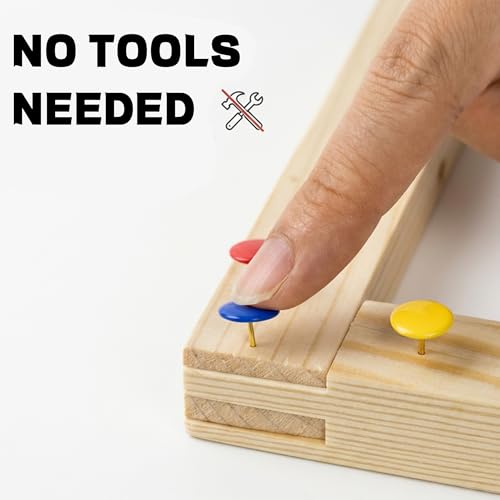 WowMoment Stretcher Bars for Needlework, 16 Pcs Wooden Frame Set