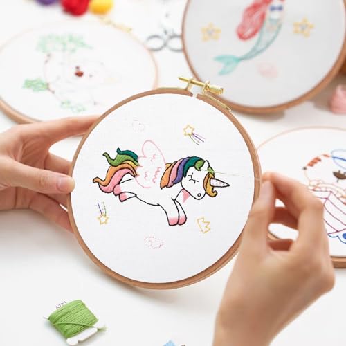 10 PCS White Linen Needlework Embroidery Fabric Cloth (5.9 × 5.9 Inch) - size: 5.9 × 5.9 Inch