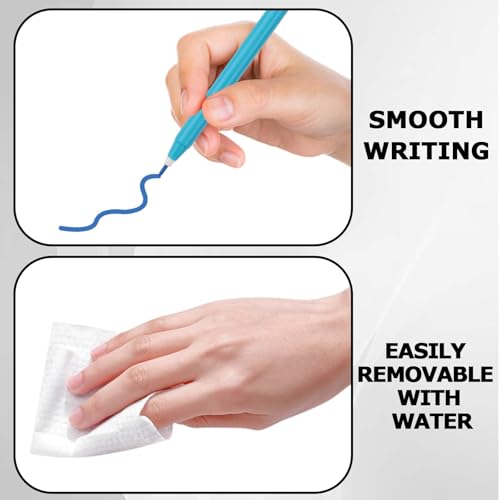 3-Pack Fabric Markers for Sewing,Blue Erasable Water Soluble Fabric Marker