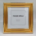 8x8 Gold Picture Frame, Real Glass, MDF, Black Backing, Wall/Tabletop - color: Gold, size: 8x8