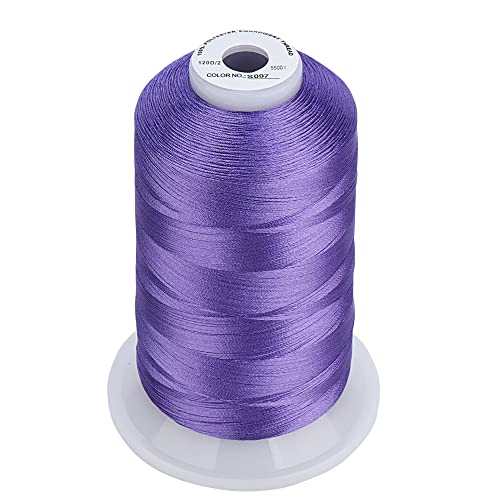 Simthread - 33 Selections - Various Assorted Color Packs of Polyester Embroidery Machine Thread Huge Spool 5500Y for All Sewing Embroidery Machines - 3 Different Purple Colors - color: 3 Differ Purple