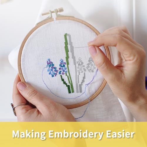 Water Soluble Embroidery Stabilizer, 8PCS 8.5"x11" Printable Embroidery Transfer Paper Self-Adhesive Embroidery Paper for Hand Machine Embroidery