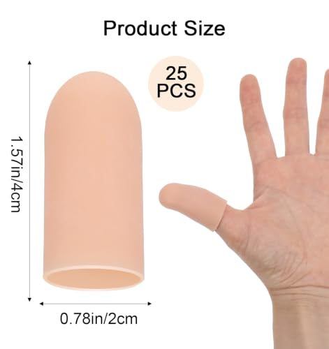 16Pcs Thumb Covers, Silicone Thumb Protector Covers Finger Cots for Wounds