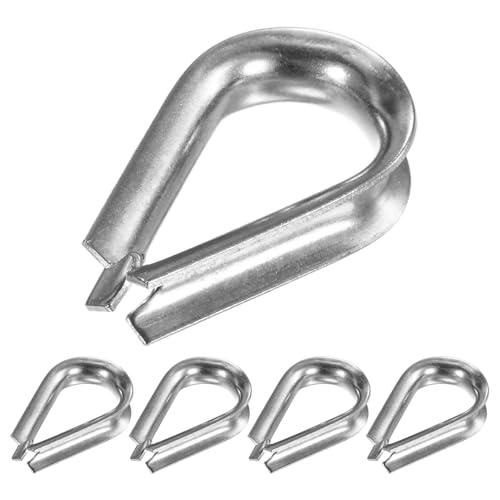 M METERXITY 5-Pack Wire Rope Thimbles, M8 Stainless Steel 8mm Rope Thimble Rigging for Diameter Cable Rigging/Sailing/Clothesline, Wire Cable Protection - size: M8
