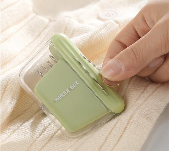 Magnetic Sewing Needles Case, Portable Travel Embroidery Needles, Magnetic Storage Box Pin Holder Organizer-Green