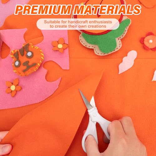 XSEINO 13 Rolls Orange Red Felt Fabric,8"x35"(20.5x90cm) 1.4mm Thick Soft Felt Fabric Sheet for Crafts,Orange Red Series Colors Soft Nonwoven Fabric,Fit for Decoration, Sewing, DIY Crafts - color: Bright Orange-red