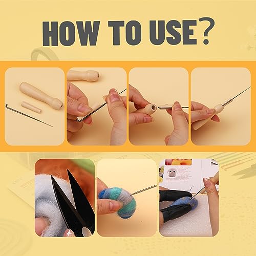 JUPEAN Needle Felting Kits for Beginners Adults Needle Felting Supplies - style: Style A