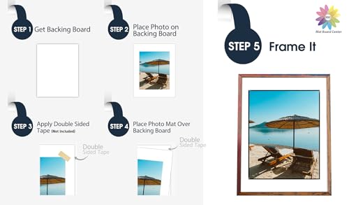 Mat Board Center 8x8 Backing Boards, 10 Pack White Backboards for Frames - size: 8x8