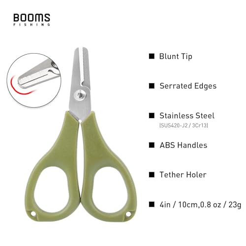 Booms Fishing S01 Fishing Scissors for Braided Line, 4 Styles Options - color: Green_1