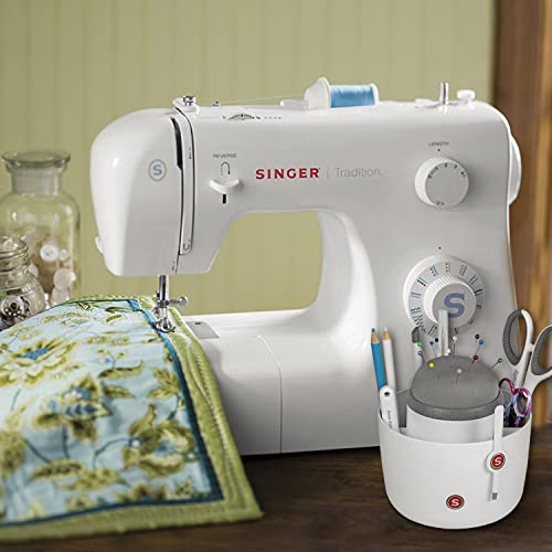 SINGER Pin & Tool Sewing and Craft Organizer Caddy with Built-In Pin Cushion