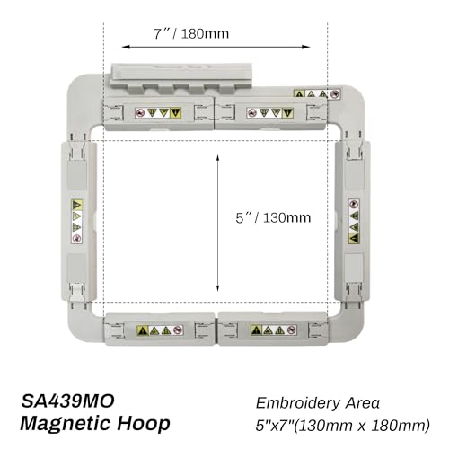 Sew Tech Magnetic Embroidery Hoop for Brother, 5x7in 130x180mm Bar SAMF180 - size: 5"x7" - SA439MO