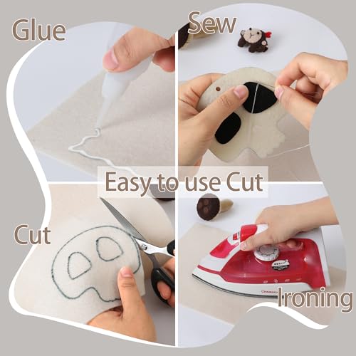 HaoFeiJH 6Pcs Felt Sheets 8"x20" (Warm Autumn 12pcs) - color: Warm Autumn 12pcs