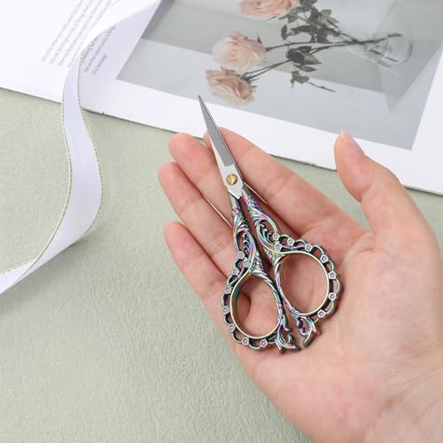 Crochet Scissors with Cover Embroidery Scissors Small Sharp Craft Scissor Sharp Pointed Tip In A Pouch Stainless Steel Embroidery Scissor for Precise Cuttin Craft and Sewing Supplies