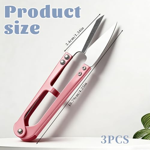 Sewing Snips 3 PCS Thread Snips for Sewing 4.1 Inch Scissors Snip Crochet-Sewing Scissors Snip High-Carbon Steel Thread-Scissors Sewing-Supplies for Knitting DIY Crafts Yarn Gardening