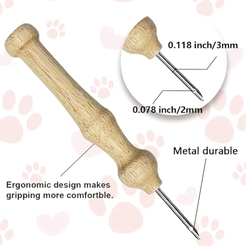 BEUNITONE Lie Flat Cat Punch Needle Kit for Adults Beginners, Complete DIY Craft Needlepoint Kits with Hoop, Punch Needle Starter Craft Embroidery Set for Festival Gift and Cloth Home Decor 9.4X9.4" - color: 04-Sleeping Cat