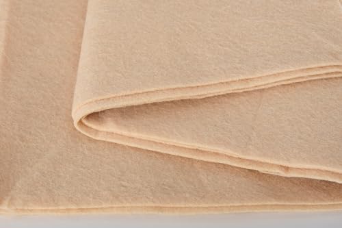 Soft Felt Fabric Sheets 1.6mm Thick Sewing Patwork Material Large Craft Felt Roll Fabric by The Yard (Tan, 18"X 36" Inches) - color: Tan, size: 18"X 36" Inches