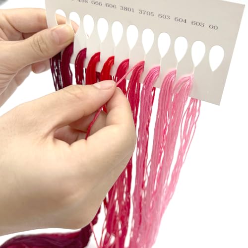 1 Pieces Cross StitchEmbroidery Floss,100% Eco-Cotton Cotton Premium Skeins, Ideal for Arts & Crafts (Red Series 67890) - color: Red series 67890