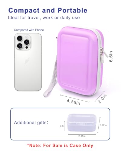 Diabetic Supplies Travel Case for Glucose Meter Diabetes Testing Kit-Violet - color: Violet