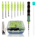 Monipair Punch Needle Kit, Adjustable Ergonomic Handle, 8 Needles