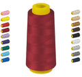 1800 Yards Dark Red Thread for Sewing, All Purpose Serger Thread - color: 010-Deep Red, size: 40S/2