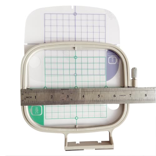 LNKA SA443-Medium Hoop Embroidery Hoops 4-Inch-by-4-Inch for Brother PE800 PE770 780D PE700 PC6500 Brother Innovis1250 700 Embroidery Machine - size: SA443-Medium Hoop