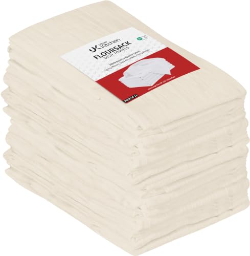 Utopia Kitchen Natural Flour Sack Towels [12 Pack - 28 x 28 in] 100% Cotton - color: Natural, size: 12 Pack