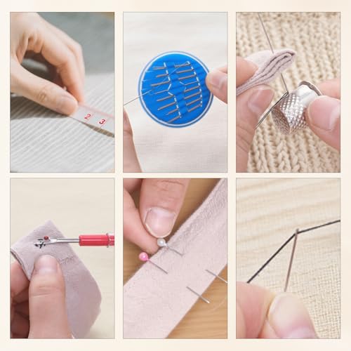 Sewing Kit 67Pcs Embroidery Set with 18 Color Threads in Black Storage Bag Portable Travel Sewing Supplies with Needles Scissors Seam Ripper - color: 67pcs