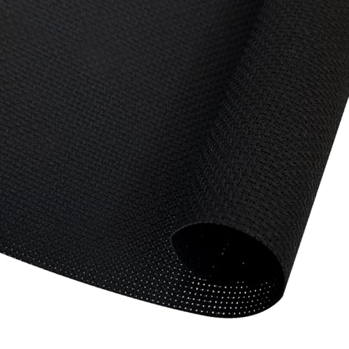 Zhenqing 14 Count Black Aida Cloth - Oversized 30x39 inch (75x100cm) Cross Stitch Fabric - 100% Cotton for Large Embroidery Projects - size: 30*39inch