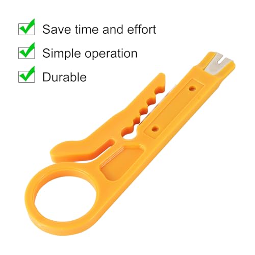 10Pcs Mini Wire Stripper Network Wire Stripper Punch Down Cutter Telephone and Computer UTP Cable Stripping Tool for RJ45/Cat5/CAT-6