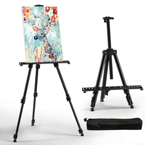 RRFTOK 17-66 Inch Adjustable Art Easel Stand for Painting and Sign, Black - style: 66B 1-Pack