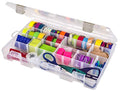 ArtBin Large Solutions Box Clear Art & Craft Organizer with Dividers - Plastic Storage Case for Convenient and Versatile Storage - Ideal for Various Craft Supplies - size: 14.125" x 9", style: 4 Compartments, 20 Dividers
