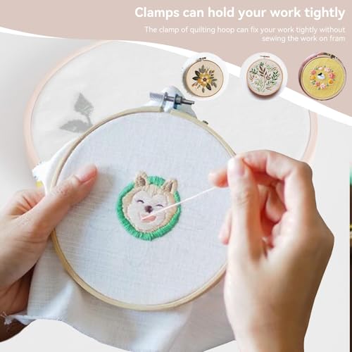 Small Embroidery Hoop, 12PCS 3.5in Wooden Embroidery Hoops Circle Cross Stitch Hoop Ring Small Round Embroidery Frames for Display, Art Craft Sewing, Home Ornaments