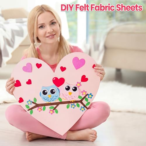 Moukeren 240 Pcs 9.8 X 9.8 Inch Felt Sheets, 20 Colors - color: Rainbow, size: 9.8 x 9.8 Inch
