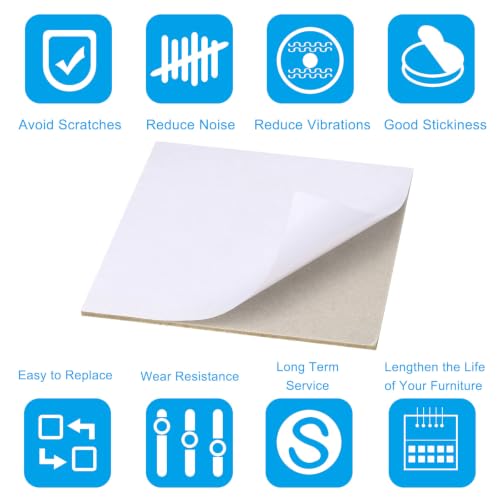 PATIKIL 8x8 Inch Lamp Base Felt, 5Pack 2mm Thickness Square Felt Furniture Pad Soft Adhesive Non-Slip Anti-Scratch Backed Felt for Lamp Furniture DIY Craft, Beige - color: Beige, size: 8x8 Inch