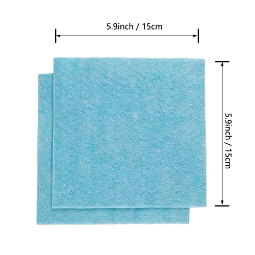 Jtnohx Soft Felt Fabric Flexible Craft Felt Sheets Light Blue 6" 20Pcs - color: Light Blue