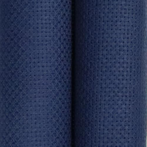 KCS 2 pc of 15" x 18"(38cmx45cm) 16 Count Cross Stitch Cotton Aida Cloth Needlework Fabric Box (Navy Blue, 16CT) - color: Navy Blue, size: 16CT