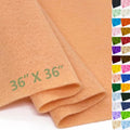 Peach Felt Fabric 36" X 36"(1 Square Yard) 1.6mm Thick Soft Felt Sheet - color: Peach