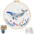 Louise Maelys Embroidery Kit for Beginners, Whale Ocean Needlepoint Kit - color: Whale