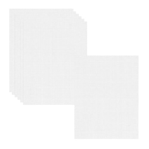 7 PCS Plastic Canvas Sheets, 6 Count Plastic Mesh Sheets for Embroidery, 9.84 x 13 Inch Eye Mesh for Embroidery, Knit Crochet Projects, DIY Handicraft, Make Dividers - color: 7 PCS - Standard