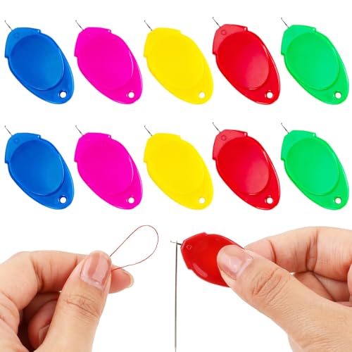 10 Pcs Needle Threader for Hand Sewing,2025 New Upgraded Automatic Sewing Machine Needle Threader Tool,Embroidery Simple Needle Threader,Automatic Threading Aid Needle Threader Tool