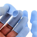 Finger Protectors [Flex Series - 12-Pack] Silicone Non-Stick Finger Covers [Cerulean - Small (6) / Medium (6)] for Hot Glue/Sewing/Wax/Rosin/Resin/Honey/Adhesives/Scrapbooking - color: Small & Medium - Cerulean [12-Pack]