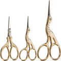 Mudder 3 Stork Scissors Stainless Steel Crane Design, Gold