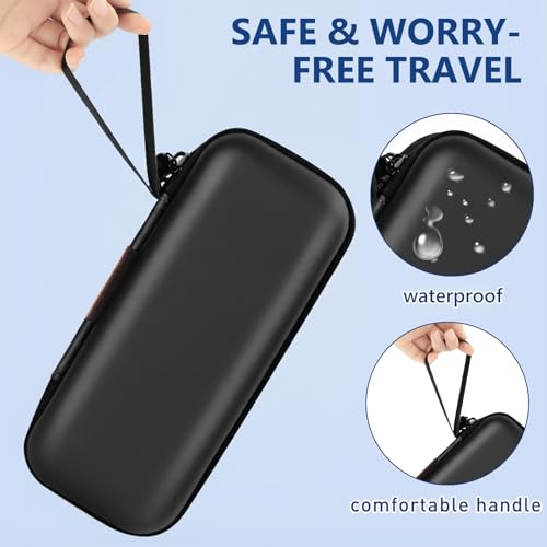 Medineed Portable Insulin Cooler Travel Case, 2PCS Ice Packs, Solid Black - color: Black-No Temp