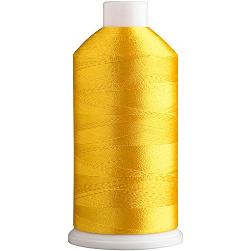 Superpunch SuperB Embroidery Thread 40wt, 5000 m Cone, Yellow Hay 4117 - color: Yellow Hay 4117, size: Pack of 1