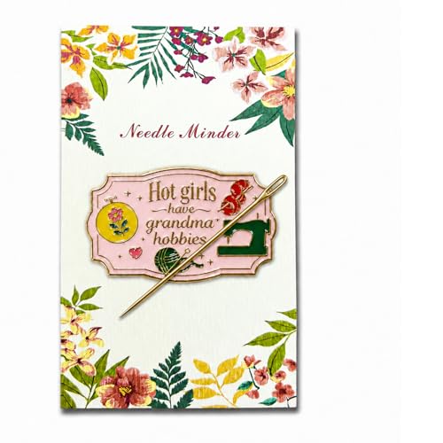 Magnetic Needle Minder, Needle Minder for Cross Stitch Embroidery Sewing, Cute Funny Needleminder Needle Holder, Strong Magnet Needle Nanny, Gift for Women Stitch Lovers, (Embroidery Machine) - color: Embroidery machine