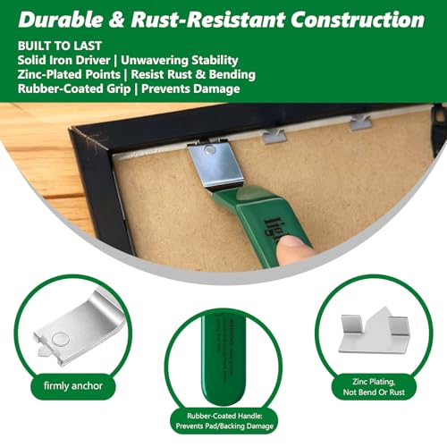 Magnetic Glazier Driver Push Tool(2-Pack) for Window/Picture – Use One-Hand