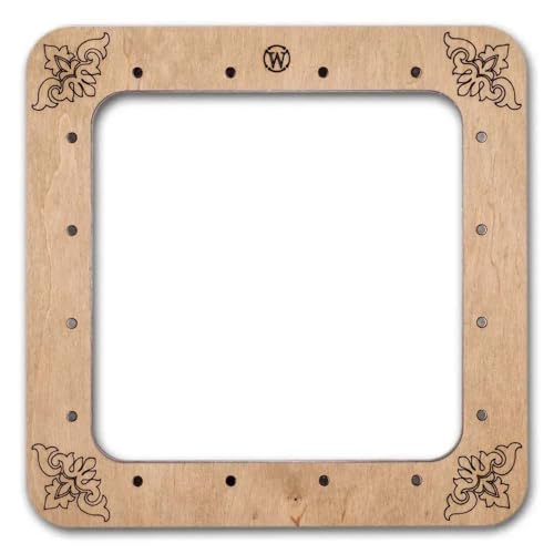 Magnetic Embroidery Hoop Big – 5.5"x5.5" Inner Size, Square Wooden Hoop for Plastic Canvas & Perforated Paper, Midnight Blue | FLMP‑014 - color: Midnight