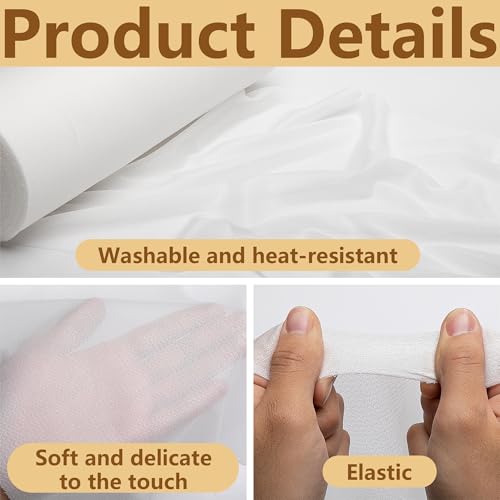 codree 13" x 22 Yd Extra Long Soft & Cozy Embroidery Stitch Cover - Washable Iron On Soft Touch Embroidery Backing - Prevent Scratchy Stitch Covering for Sewing
